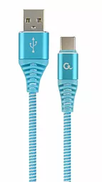 Кабель USB Cablexpert Premium 2.1a USB Type-C Cable Blue (CC-USB2B-AMCM-1M-VW)