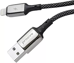 Кабель USB Proove Dense Metal 12W 2.4A Lightning Cable Black - миниатюра 3