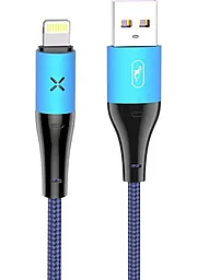 Кабель USB SkyDolphin S49L LED Aluminium Alloy Lightning Cable Blue (USB-000566)