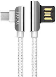 Кабель USB Hoco U42 Exquisite Steel micro USB Cable White