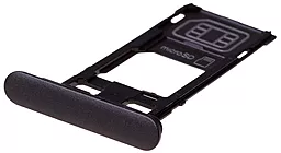 Держатель карты памяти, Заглушка разъема Сим-карты Sony G8231 Xperia XZs Original Black