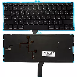 Клавіатура для ноутбуку Apple MacBook Air 13 "A1369 A1466 без рамки прямої Enter підсвітка чорна