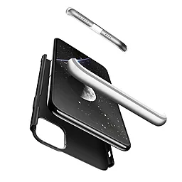 Чехол LikGus GKK 360 градусов (opp) для Apple iPhone 12 (6.1") Черный / Серебряный - миниатюра 2