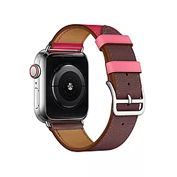 Ремешок для часов COTEetCI W36 Short Fashion Leather Band для Apple Watch 42/44/45/49mm Bordeaux, Rose Extreme with Rose Azalee (WH5260-44-BRR)