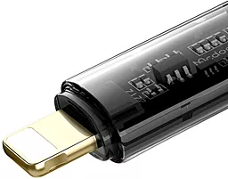Кабель USB McDodo Amber Transparent CA-2080 12W 3A 1.2M Lightning Cable Black - миниатюра 4