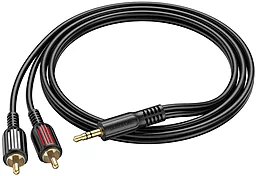 Аудио кабель Borofone BL11 mini Jack 3.5mm - 2xRCA M/M Cable 1.5 м black - миниатюра 4