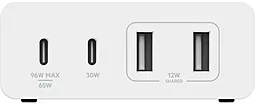 Сетевое зарядное устройство Belkin Boost Charge Pro 108W GaN 2xUSB-С+2xA White (WCH010) - миниатюра 2