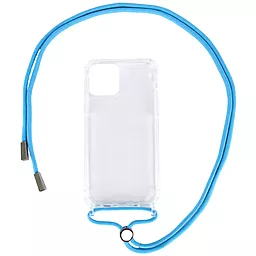Чехол Epik Crossbody Transparent Apple iPhone 12 Mini Light Blue