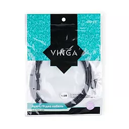 Аудио удлинитель Vinga mini Jack 3.5mm M/F 1.8 м black (3.5STMF01-1.8) - миниатюра 3