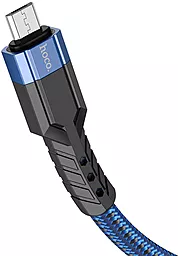 Кабель USB Hoco U110 2.4A micro USB Cable Blue - миниатюра 3