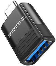 OTG-переходник Borofone BV18 M-F USB Type-C -> USB-A 3.0 Black - миниатюра 2