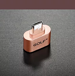 OTG-переходник GOLF Micro adapter Gold (GS-31) - миниатюра 4