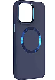 Чехол Epik TPU Bonbon Metal Style with MagSafe для Apple iPhone 14 Plus (6.7") Cosmos Blue