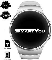 Смарт-часы SmartYou S1 Silver with White strap (SWS1W) - миниатюра 2
