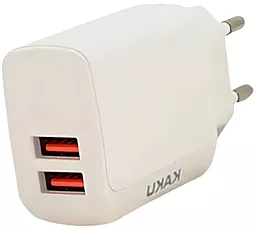 Сетевое зарядное устройство iKaku 2.4a 2xUSB-A ports home charger white (KSC-179-FENGXING) - миниатюра 3