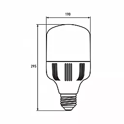 Світлодіодна лампа (LED) EUROLAMP 100W E40 6500K сверхмощная (LED-HP-100406) - мініатюра 3