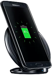 Беспроводное (индукционное) зарядное устройство быстрой QI зарядки Samsung Wireless Fast Charging Stand Pad for Galaxy S7, S7 Edge Black Sapphire (EP-NG930 / EP-NG930TBUGRU / EP-NG930BBRGRU)