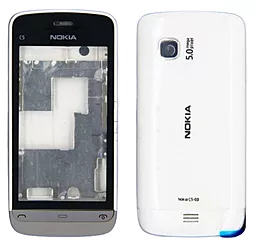 Корпус для Nokia C5-06 White с серой накладкой