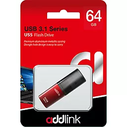 Флешка AddLink U55 64GB USB 3.0 (ad64GBU55R3) Red - миниатюра 3