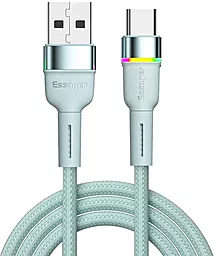 Кабель USB Essager Colorful LED 15W 3A USB Type C Cable Blue (EXCT-XCD03)