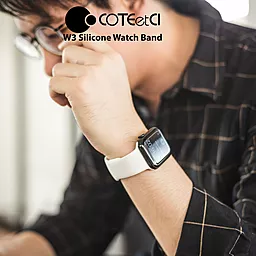 Сменный ремешок COTEetCI W3 Sport Band White для умных часов Apple Watch 42mm/44mm/45mm/49mm (CS2086-WH) - миниатюра 3