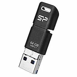 Флешка Silicon Power USB 3.1 Mobile Type-C/Micro USB C50 64Gb (SP064GBUC3C50V1K) Black