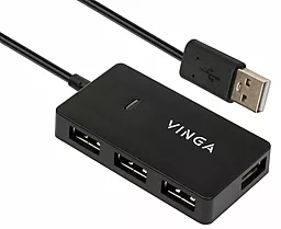 USB хаб Vinga 4xUSB 2.0 Black (VHA2A4)