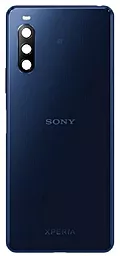 Задняя крышка корпуса Sony Xperia 10 II со стеклом камеры Original Berry Blue
