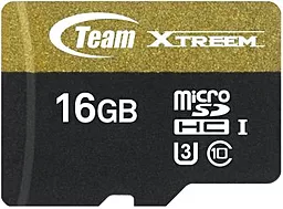 Карта памяти Team microSDHC 16GB Xtreeme Class 10 UHS-I U3 + SD-адаптер (TUSDH16GU303) - миниатюра 2