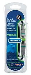 Відеокабель Bandridge HDMI Mini > HDMI ( BLUE BVL1502) (2 м.) - мініатюра 3