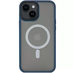 Чехол Epik Metal Buttons с MagSafe для Apple iPhone 14 Синий