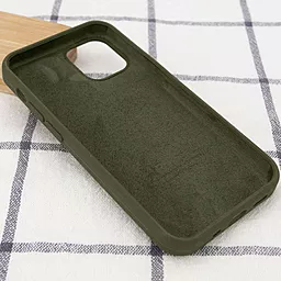 Чехол Silicone Case Full для Apple iPhone 15 Dark Olive - миниатюра 2