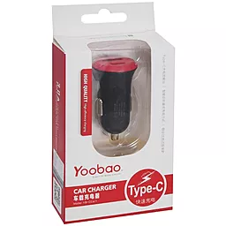 Автомобильное зарядное устройство Yoobao YBCCAR1 2A USB-C/USB-A ports car charger black - миниатюра 3