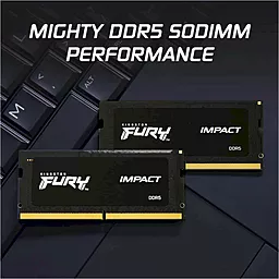 Оперативная память для ноутбука Kingston Fury 32 GB (2x16GB) DDR5 6400 MHz Impact Black (KF564S38IBK2-32) - миниатюра 5