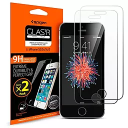 Защитное стекло Spigen 2 Packs Apple iPhone 5, iPhone 5S, iPhone SE Clear (041GL20166)