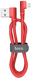 Кабель USB Hoco U83 Puissant Silicone micro USB Cable Red - миниатюра 2
