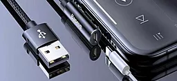 Кабель USB Baseus Rhythm Bent Audio Connector and Charging Port 1.2M Lightning Cable  Black (CALLD-B01) - миниатюра 4