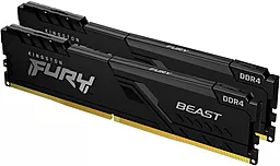 Оперативная память Kingston Fury Beast DDR4 16GB (2x8GB) 3600MHz (KF436C17BBK2/16) Black