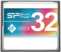 Карта памяти Silicon Power Compact Flash 32GB 200X (SP032GBCFC200V10)