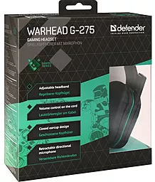 Наушники Defender Warhead G-275 Black/Green (64122) - миниатюра 6