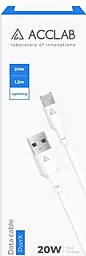 Кабель USB ACCLAB PwrX 20w 2.4a 1.2m Lightning cable white (1283126559549) - миниатюра 5