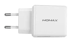 Сетевое зарядное устройство с быстрой зарядкой Momax ONEPLUG 18w QC3.0 fast charger white (UM1QEUW) - миниатюра 2