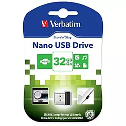 Флешка Verbatim 32GB Store 'n' Stay NANO USB 2.0 (98130) - мініатюра 2