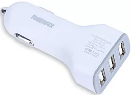 Автомобильное зарядное устройство Remax RCC301 2.4a 3xUSB-A portscar charger White (RCC301)