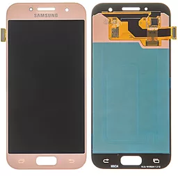 Дисплей Samsung Galaxy A3 A320 2017 з тачскріном, оригінал, Pink