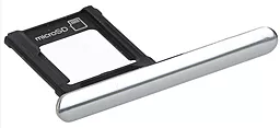Заглушка разъема Сим-карты Sony G8141 Xperia XZ Premium Original Silver Chrome