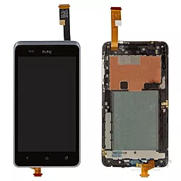 Дисплей HTC Desire 400 (T528w) с тачскрином и рамкой, Blue
