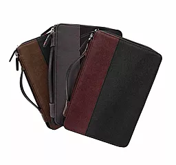 Чехол для планшета Tuff-Luv Roma Faux Leather Zip Case Cover (with Sleep Function) for the Apple iPad mini Black / Brown (I7_26) - миниатюра 4