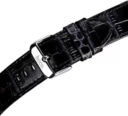 для умных часов Art series Crocodile из натуральной кожи для Apple Watch 42mm Black - миниатюра 3
