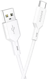 Кабель USB Borofone BX70 3a USB Type-C Cable White - миниатюра 2
